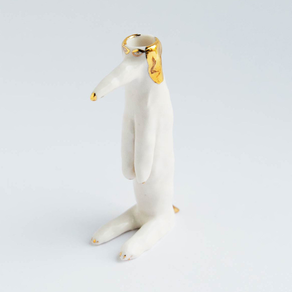 花瓶（立ち上がった犬?ゴールド）