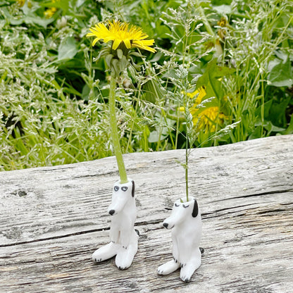 スモールドッグ花瓶（立ち上がった犬）